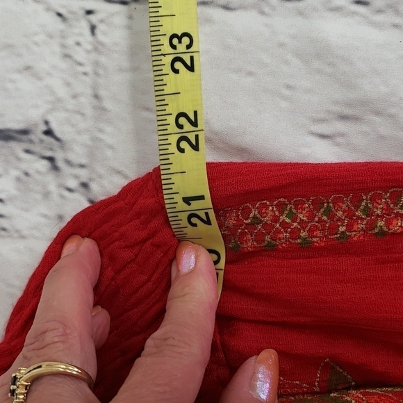 Cassee's Rayon Tube Halter Dress Sequins Red Orange Green M EUC - Picture 12 of 16